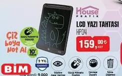 House Pratik HP04 LCD Yazı Tahtası House Pratik HP04 LCD Yazı Tahtası