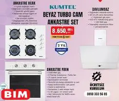 Kumtel Beyaz Turbo Cam Ankastre Set Kumtel Beyaz Turbo Cam Ankastre Set
