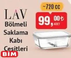Lav Bölmeli Saklama Kabı 720 cc Çeşitleri Lav Bölmeli Saklama Kabı 720 cc Çeşitleri
