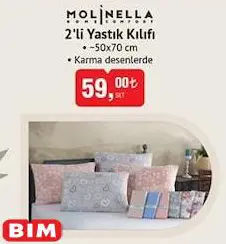 Molinella 2'li Yastık Kılıfı Molinella 2'li Yastık Kılıfı