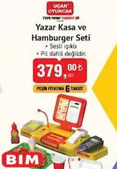 Uçar Oyuncak Yazar Kasa ve Hamburger seti Uçar Oyuncak Yazar Kasa ve Hamburger seti