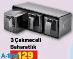 3 Çekmeceli Baharatlık 3 Çekmeceli Baharatlık