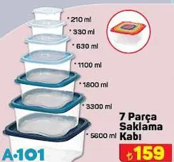 7 Parça Saklama Kabı 7 Parça Saklama Kabı