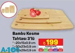 Bambu Kesme Tahtası 3'lü Bambu Kesme Tahtası 3'lü