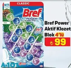 Bref Power Aktif Klozet Blok 4'lü Bref Power Aktif Klozet Blok 4'lü
