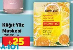Dermokil Kağıt Yüz Maskesi Vitamin +C Dermokil Kağıt Yüz Maskesi Vitamin +C