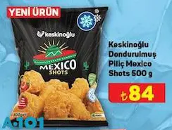 Keskinoğlu Dondurulmuş Piliç Mexico Shots 500 g Keskinoğlu Dondurulmuş Piliç Mexico Shots 500 g