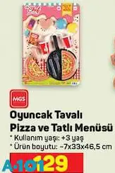 Mgs Oyuncak Tavalı Pizza ve Tatlı Menüsü Mgs Oyuncak Tavalı Pizza ve Tatlı Menüsü