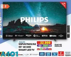 Philips 55PUS7609/62 55 inç 4K UHD Smart Led TV Akıllı Televizyon Philips 55PUS7609/62 55 inç 4K UHD Smart Led TV Akıllı Televizyon