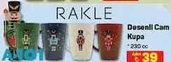 Rakle Desenli Cam Kupa 230 cc Rakle Desenli Cam Kupa 230 cc