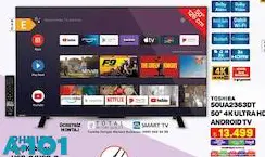 Toshiba 50UA2363DT 50 inç 126 cm 4K Ultra HD Android Tv Akıllı Televizyon Toshiba 50UA2363DT 50 inç 126 cm 4K Ultra HD Android Tv Akıllı Televizyon