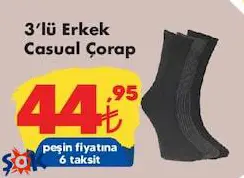 3'lü Erkek Casual Çorap 3'lü Erkek Casual Çorap