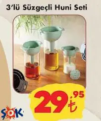 3'lü Süzgeçli Huni Seti 3'lü Süzgeçli Huni Seti