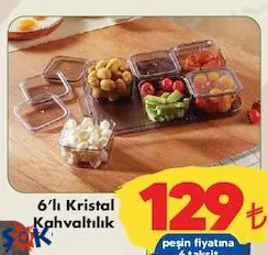 6'lı Kristal Kahvaltılık 6'lı Kristal Kahvaltılık