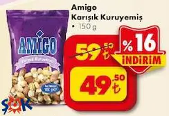 Amigo Karışık Kuruyemiş 150 g Amigo Karışık Kuruyemiş 150 g