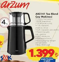 Arzum AR3141 Tea Blend Çay Makinesi Arzum AR3141 Tea Blend Çay Makinesi