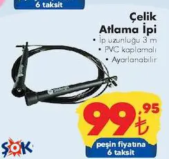 Çelik Atlama İpi 3 m Çelik Atlama İpi 3 m