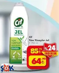 Cif Tüm Yüzeyler Jel 750 ml Cif Tüm Yüzeyler Jel 750 ml