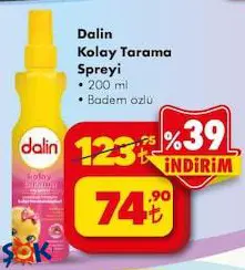 Dalin Kolay Tarama Spreyi Badem Özlü 200 ml Dalin Kolay Tarama Spreyi Badem Özlü 200 ml