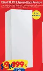 Dijitsu DDD-210 5 Çekmeceli Derin Dondurucu Dijitsu DDD-210 5 Çekmeceli Derin Dondurucu