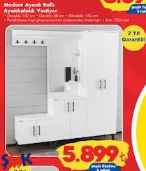 Garaj Home Modern Aynalı Raflı Ayakkabılık Garaj Home Modern Aynalı Raflı Ayakkabılık