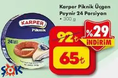 Karper Piknik Üçgen Peynir 24 Porsiyon 300 g Karper Piknik Üçgen Peynir 24 Porsiyon 300 g