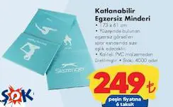 Katlanabilir Egzersiz Minderi 173x61 cm Katlanabilir Egzersiz Minderi 173x61 cm