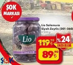 Lio Salamura Siyah Zeytin 201-260 500 g Lio Salamura Siyah Zeytin 201-260 500 g
