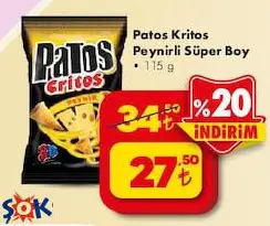 Patos Kritos Peynirli Süper Boy 115 g Patos Kritos Peynirli Süper Boy 115 g