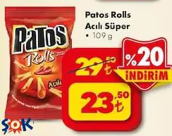 Patos Rolls Acılı Süper 109 g Patos Rolls Acılı Süper 109 g