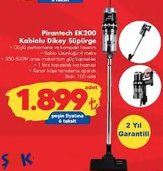 Pirantech EK200 Kablolu Dikey Süpürge Pirantech EK200 Kablolu Dikey Süpürge