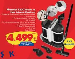 Pirantech V22C Koltuk ve Halı Yıkama Makinesi Pirantech V22C Koltuk ve Halı Yıkama Makinesi