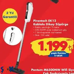 Pirantech EK12 Kablolu Dikey Süpürge Pirantech EK12 Kablolu Dikey Süpürge