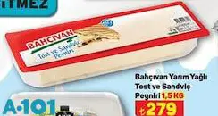 Bahçıvan Yarım Yağlı Tost ve Sandviç Peyniri 1.5 kg Bahçıvan Yarım Yağlı Tost ve Sandviç Peyniri 1.5 kg