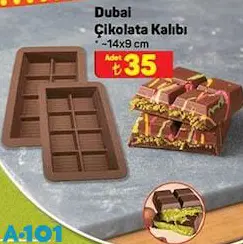 Dubai Çikolata Kalıbı 14x9 cm Dubai Çikolata Kalıbı 14x9 cm