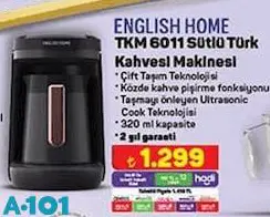 English Home TKM 6011 Sütlü Türk Kahvesi Makinesi English Home TKM 6011 Sütlü Türk Kahvesi Makinesi