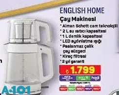 English Home Çay Makinesi English Home Çay Makinesi