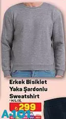 Erkek Bisiklet Yaka Şardonlu Sweatshirt Erkek Bisiklet Yaka Şardonlu Sweatshirt