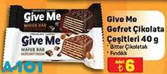 Give Me Gofret Çikolata Çeşitleri 40 g Give Me Gofret Çikolata Çeşitleri 40 g