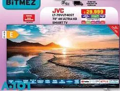 JVC LT-70VU7405T 70 inç 4K Ultra HD Smart Tv Akıllı Televizyon JVC LT-70VU7405T 70 inç 4K Ultra HD Smart Tv Akıllı Televizyon