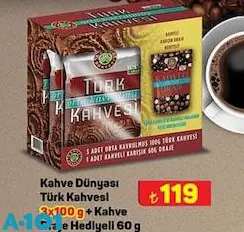 Kahve Dünyası Türk Kahvesi 3x100 g Kahve Draje Hediyeli 60 g Kahve Dünyası Türk Kahvesi 3x100 g Kahve Draje Hediyeli 60 g