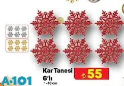 Kar Tanesi 6'lı 10 cm Kar Tanesi 6'lı 10 cm