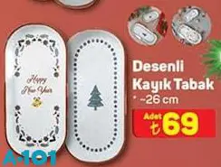 Keramika Desenli Kayık Tabak 26 cm Keramika Desenli Kayık Tabak 26 cm