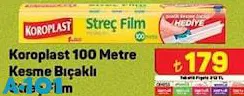Koroplast 100 Metre Kesme Bıçaklı Streç Film Koroplast 100 Metre Kesme Bıçaklı Streç Film