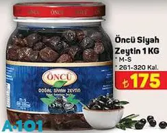 Öncü Siyah Zeytin 1 kg M-S 261-320 Kal. Öncü Siyah Zeytin 1 kg M-S 261-320 Kal.