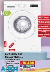 Seg CM 910 INV 9 kg Çamaşır Makinesi Seg CM 910 INV 9 kg Çamaşır Makinesi