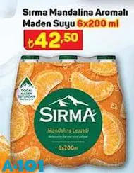 Sırma Mandalina Aromalı Maden Suyu 6x200 ml Sırma Mandalina Aromalı Maden Suyu 6x200 ml