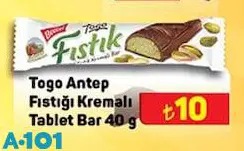 Togo Antep Fıstığı Kremalı Tablet Bar 40 g Togo Antep Fıstığı Kremalı Tablet Bar 40 g