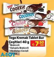 Togo Kremalı Tablet Bar 40 g Çeşitleri Togo Kremalı Tablet Bar 40 g Çeşitleri