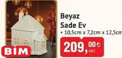 Beyaz Sade Ev 10,5x7,2x12,5 cm Beyaz Sade Ev 10,5x7,2x12,5 cm